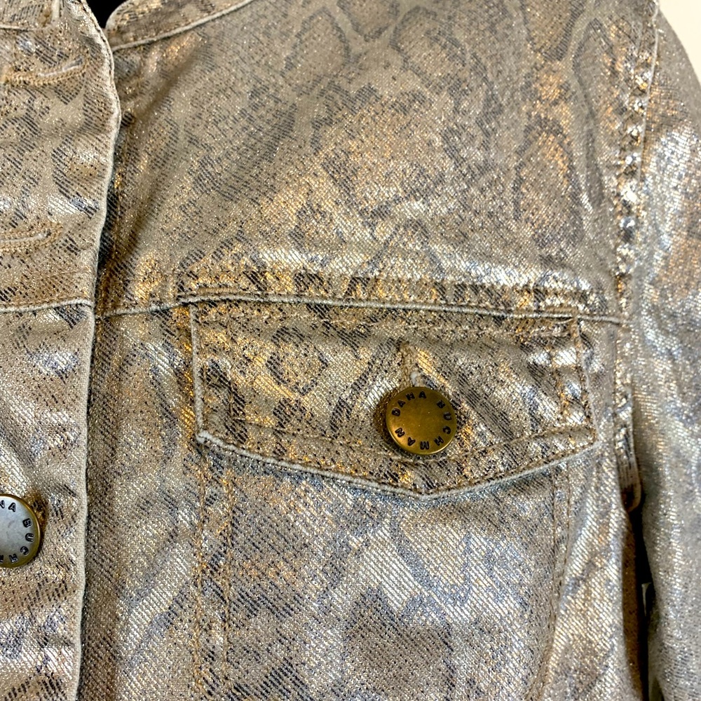 Dana Buchman metallic Snakeskin Print Jacket, Size 6